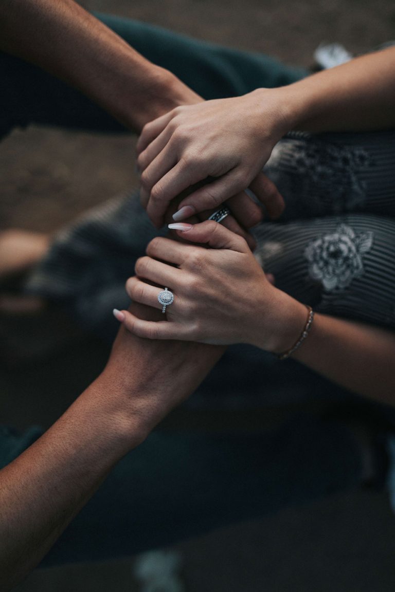 couple holding hands