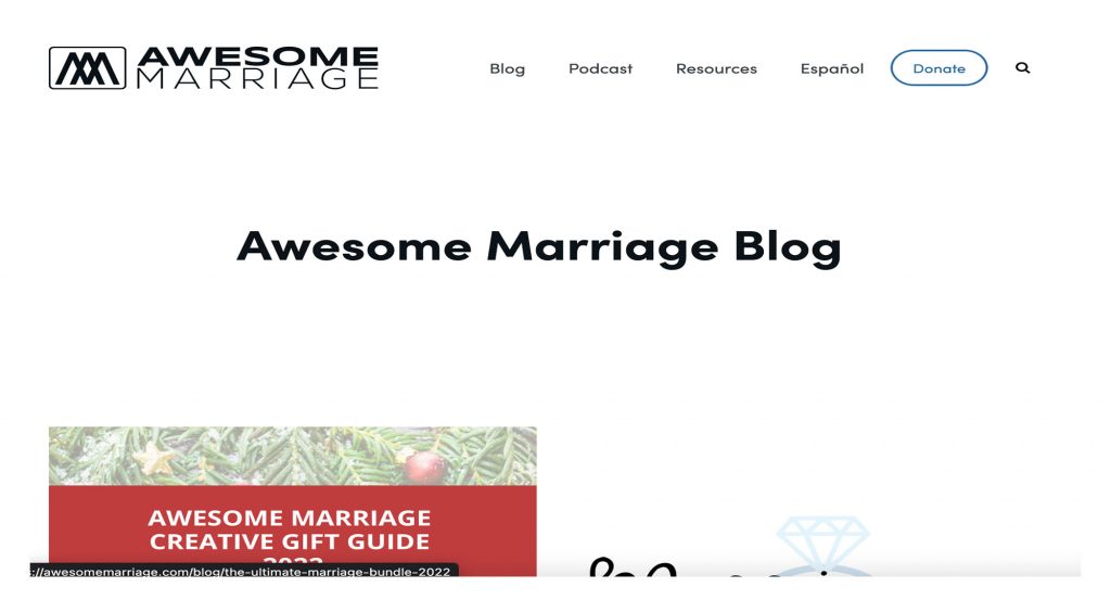 Website thumbnail Awesome Marriage Blog website