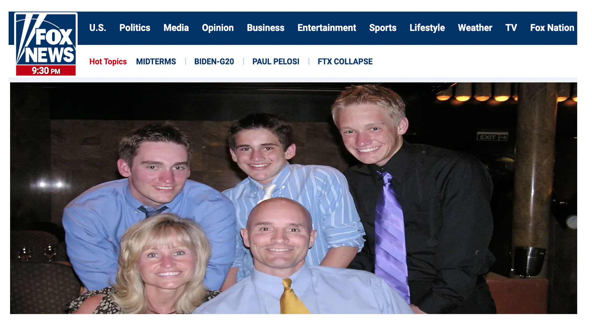 Website thumbnail Fox News Dave and Ann Wilson and their sons