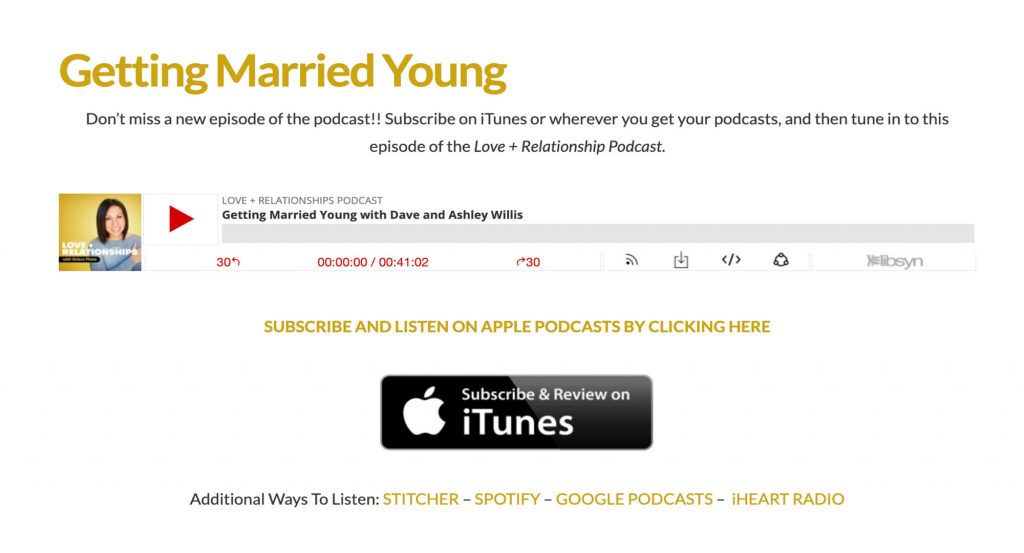 Podcast thumbnail Getting Married Young with Dave and Ashley Willis Podcast