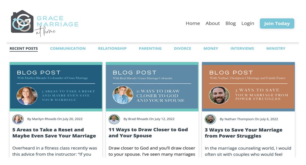 Website thumbnail The Grace Marriage Blog